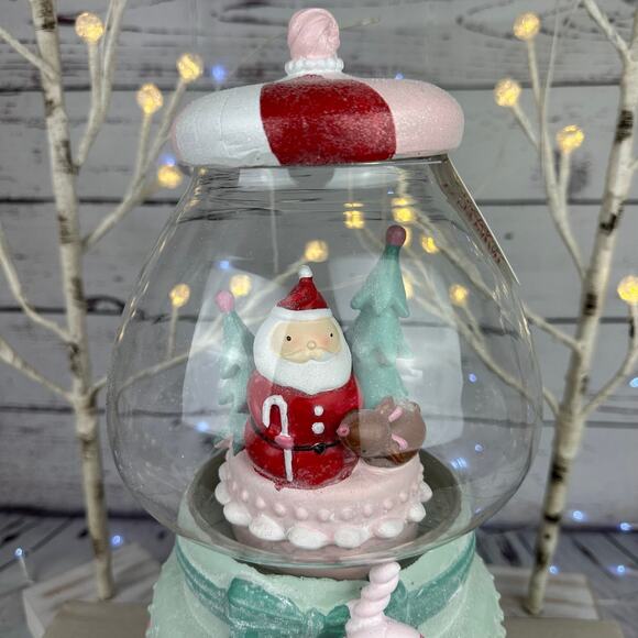 🍭 Peppermint Square Pastel Light-Up Musical Gumball Machine Christmas Decor - Picture 2 of 7